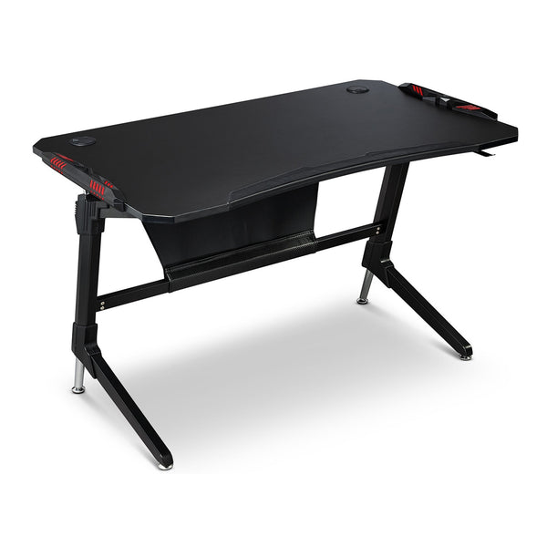 Unigamer Gaming Desk with RGB Lights - 125cm Black