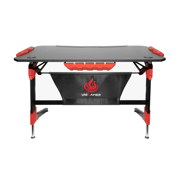 Unigamer Gaming Desk with RGB Lights - 125cm Black/Red